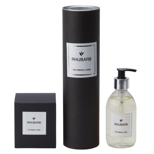 Paket Doftpinnar, Doftljus, Handtvål, Rhubarb